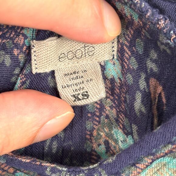 Ecote boho floral blouse – cold shoulder off-shoulder top - Picture 3 of 8